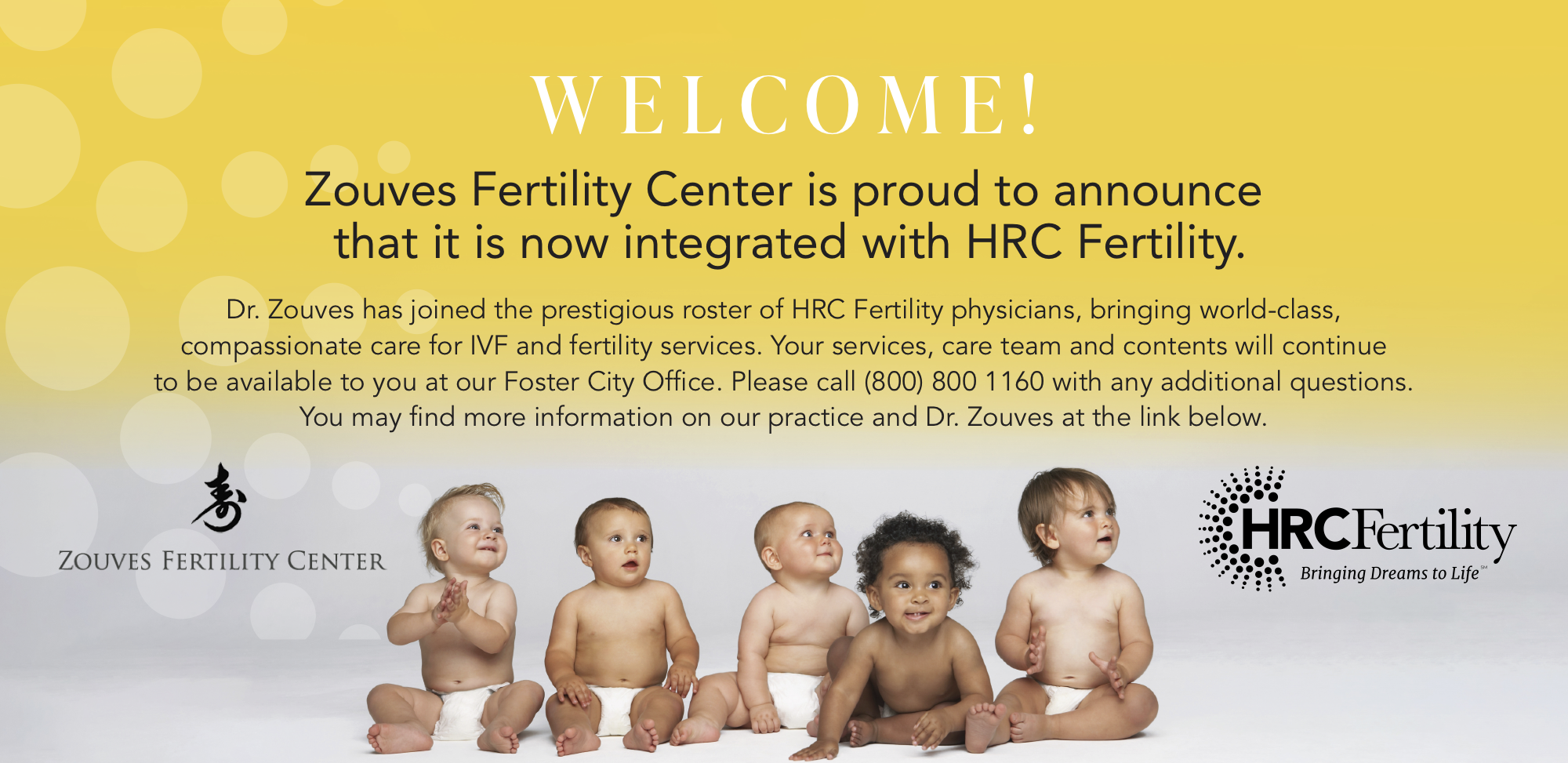 Zouves Fertility Center welcomes integration with HRC Fertility.