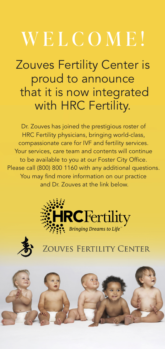 Zouves Fertility Center announcement with HRC Fertility